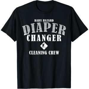 image:imageDiaper Changer First Fathers Day Gift for Dad Papa Funny TShirtBlack