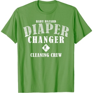 image:imageDiaper Changer First Fathers Day Gift for Dad Papa Funny TShirtGrass Green