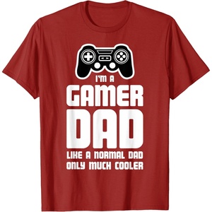 image:imageGamer Dad  Gift for Fathers Cool Dads Gaming TShirtCranberry Red
