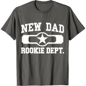 image:imageNew Dad Rookie Department shirt Gifts for Father TShirtAsphalt Grey