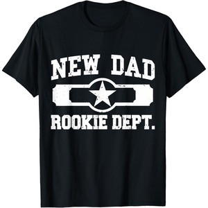 image:imageNew Dad Rookie Department shirt Gifts for Father TShirtBlack