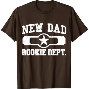 image:imageNew Dad Rookie Department shirt Gifts for Father TShirtBrown