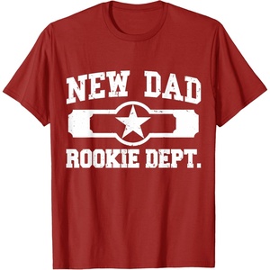image:imageNew Dad Rookie Department shirt Gifts for Father TShirtCranberry Red