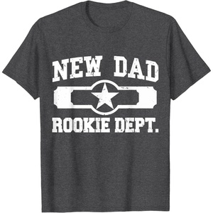 image:imageNew Dad Rookie Department shirt Gifts for Father TShirtDark Heather Grey