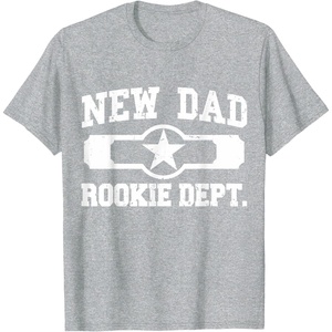 image:imageNew Dad Rookie Department shirt Gifts for Father TShirtHeather Grey