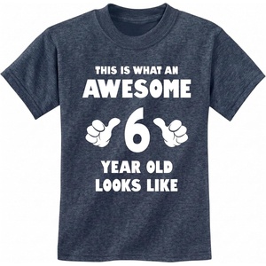 image:imageTstars 6th Birthday Shirt for Boys or Girls  This is What an Awesome 6 Year Old Looks Like Youth Kids TShirt GiftHeather Navy