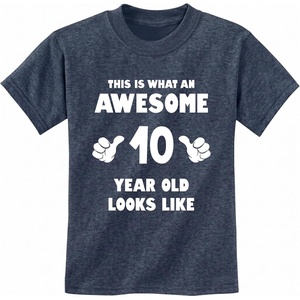 image:imageTstars Awesome 10 Year Old Birthday Shirt for Kids  Funny Gift for Boy or Girl Age 10  Youth Celebration TShirtHeather Navy