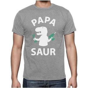 image:imageTstars Papa Saur Dad TShirt Funny Dinosaur Shirt for Me  Fathers Day Tee Gift for New Dad Birthday OutfitGray