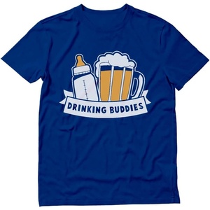image:imageTstars TeeStars  Fathers Day Gift Dad amp Baby Drinking Buddies TShirtBlue