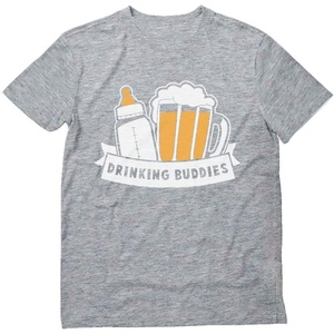 image:imageTstars TeeStars  Fathers Day Gift Dad amp Baby Drinking Buddies TShirtGray