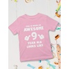 image:imageTstars Awesome 9 Year Old Birthday Shirt  Fun Gift Tee for Boys or Girls Turning Nine  Youth Kids TShirtHeather Navy