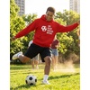 image:imageTstars Eat Sleep Soccer Repeat Hoodie  Sporty Sweatshirt Men amp Boys  Gift for Coaches Teen Players and Sports FansRed
