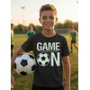 image:imageTstars Soccer TShirt for Kids  Game On Youth Tee Gift for Boys and Girls Who Love Playing or Watching the SportBlack