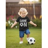 image:imageTstars Soccer TShirt for Kids  Game On Youth Tee Gift for Boys and Girls Who Love Playing or Watching the SportBlack