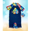 image:imageTstars Swim Set Boys Girls Bathing Suit Toddler Swimsuit Boy Girl Paw Patrol Rash Guard Spongebob YeahNavy P Patrol Dark Blue