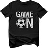 image:imageTstars Soccer TShirt for Kids  Game On Youth Tee Gift for Boys and Girls Who Love Playing or Watching the SportBlack