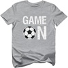 image:imageTstars Soccer TShirt for Kids  Game On Youth Tee Gift for Boys and Girls Who Love Playing or Watching the SportGray