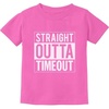 image:imageTstars Straight Outta Timeout Toddler TShirt Funny Preschool Outfit for Boys Girls Gift Idea for Kids and ToddlersPink