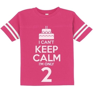 image:imageTstars Birthday Cake I Cant Keep Calm Im Only 2 Children Cute Toddler Jersey TShirtWow Pink