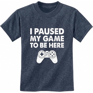 image:imageTstars I Paused My Game to Be Here T Shirt Boys  Funny Gamer Shirts for Kids  Youth Gaming Gift for Videogame LoversHeather Navy