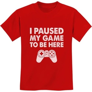 image:imageTstars I Paused My Game to Be Here T Shirt Boys  Funny Gamer Shirts for Kids  Youth Gaming Gift for Videogame LoversRed