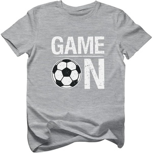 image:imageTstars Soccer TShirt for Kids  Game On Youth Tee Gift for Boys and Girls Who Love Playing or Watching the SportGray