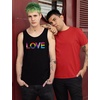 image:imageTstars Pride Tank Top for Men  LGBTQ Rainbow Love Sleeveless Shirt Gay Equality Parade Festival GiftLove  Black