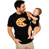 image:imageTstars Dad and Baby Matching Pizza Shirts  Funny Father amp Son Outfit Gift for Fathers Day Photos or Everyday WearDad Black  Baby Black