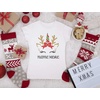 image:imageTstars Unicorn Reindeer Christmas Personalized Youth Kids Girls Fitted TShirtWhite