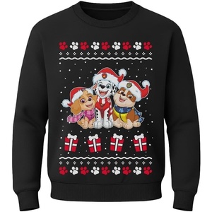 image:imageKids Paw Patrol Christmas Sweatshirt Skye Marshall Rubble Funny Ugly Sweater Style Holiday Pullover for Toddlers and KidsTeam  Black