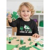 image:imageTstars Boys St Patricks Day Shirt  Construction Trucks Design Lucky Clover Toddler Kids Long Sleeve TeeTruck  Black