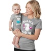 image:imageTstars Mama Saur amp Baby Saur Mommy and Me Matching Shirts  Funny Gift for Baby Shower or Mothers DayMom Gray  Baby Gray