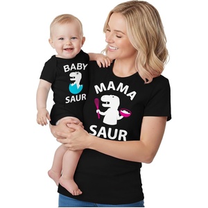 image:imageTstars Mama Saur amp Baby Saur Mommy and Me Matching Shirts  Funny Gift for Baby Shower or Mothers DayMom Black  Baby Black