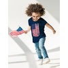 image:imageTstars 4th of July Toddler Shirt Kids Patriotic Tee USA American Flag Independence Day Outfit for Boys GirlsDistressed  Navy