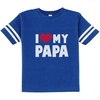 image:imageTstars I Love Heart My Papa Childrens Fathers Day Gift Toddler Jersey TShirtBlue