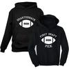 image:imageTstars Quarterback and First Draft Matching Football Hoodies Outfit for Father and SonKids Black  Mens Black