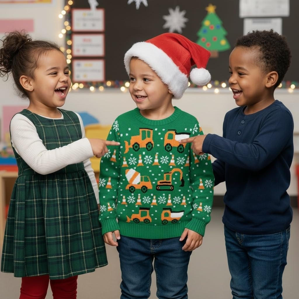 image:imageIm On The Nice List Paw Patrol Chase Toddler Ugly Christmas Sweater Holiday Pullover for Toddler for Boys and GirlsConstruction  Multicolor