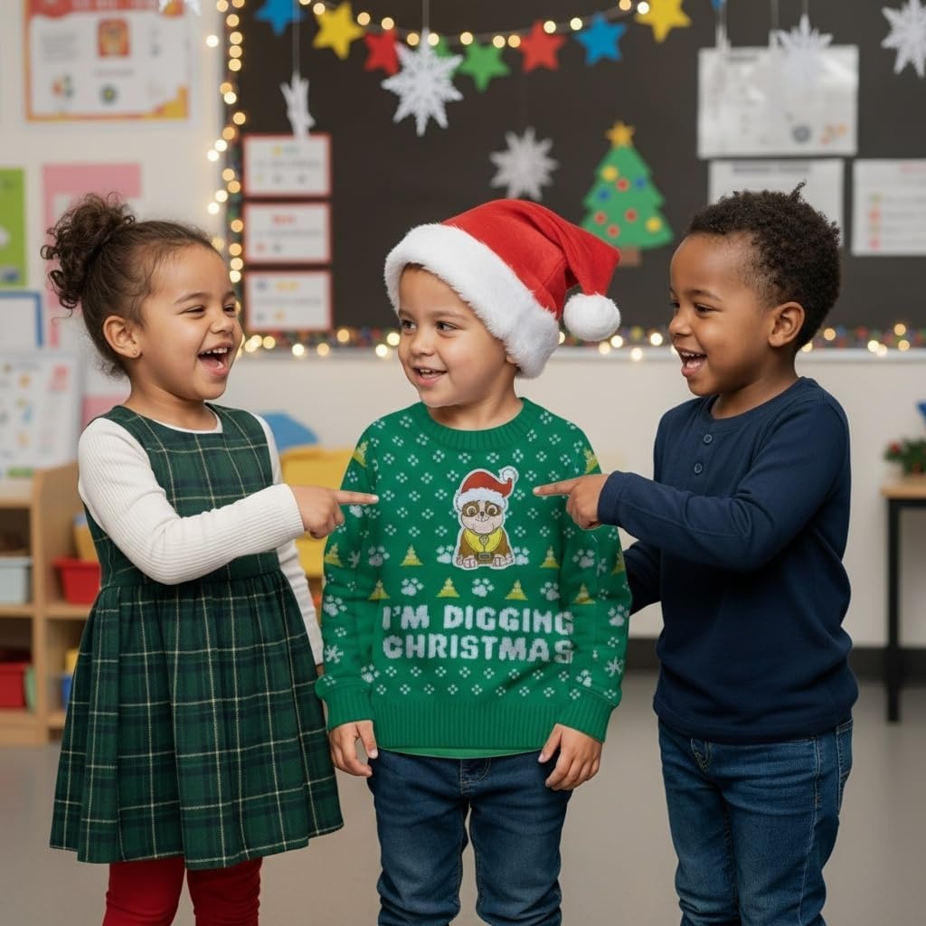 image:imageIm On The Nice List Paw Patrol Chase Toddler Ugly Christmas Sweater Holiday Pullover for Toddler for Boys and GirlsRubble  Multicolor