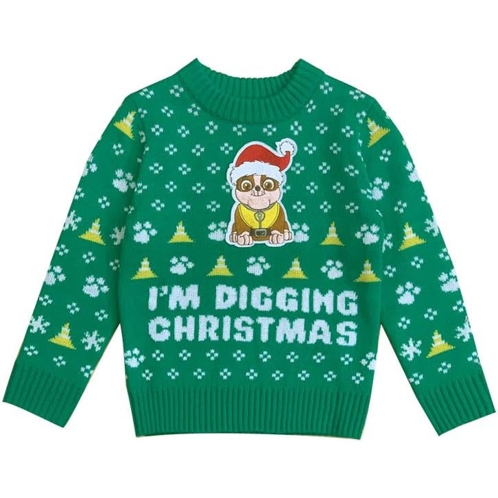 image:imageIm On The Nice List Paw Patrol Chase Toddler Ugly Christmas Sweater Holiday Pullover for Toddler for Boys and GirlsRubble  Multicolor