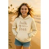 image:imageTstars Faith Over Fear Hoodie for Women and Teen Girls Christians Graphic Hoodies Religious Gift BelieversCream
