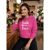 image:imageTstars Faith Over Fear Hoodie for Women and Teen Girls Christians Graphic Hoodies Religious Gift BelieversPink