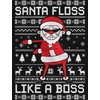 image:imageTstars Santa Floss Like a Boss Funny Ugly Christmas Sweater Girls Fitted Toddler TShirtWow Pink