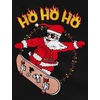 image:imageTstars Skater Santa Claus Ho Ho Ho Ugly Christmas Toddler Kids Girls Fitted TShirtBlack