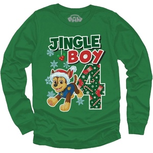 image:imagePaw Patrol Pup Chase 4th Birthday Long Sleeve Shirt for Toddler Boys  Party Outfit amp Gift Idea for 4 Year OldXmas L 4th  Green