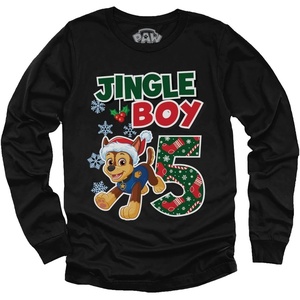 image:imagePaw Patrol Pup Chase 4th Birthday Long Sleeve Shirt for Toddler Boys  Party Outfit amp Gift Idea for 4 Year OldXmas L 5th  Black