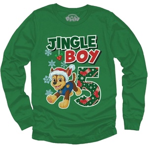 image:imagePaw Patrol Pup Chase 4th Birthday Long Sleeve Shirt for Toddler Boys  Party Outfit amp Gift Idea for 4 Year OldXmas L 5th  Green
