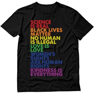 image:imageTstars Science is Real Black Lives Matter Love is Love Equality TShirtBlack