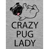 image:imageTstars Crazy Pug Lady Gift for Dog Lover Funny 34 Women Sleeve Baseball Jersey ShirtBlackGray