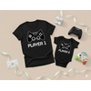 image:imageTstars Gamer Daddy and Me Matching Shirts Player 1 Player 2 Set Mens Tee and Baby Bodysuit GiftDad Black  Baby Black