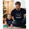 image:imageTstars Gamer Daddy and Me Matching Shirts Player 1 Player 2 Set Mens Tee and Baby Bodysuit GiftDad Navy  Baby Navy